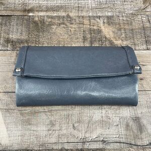 Womens Tri Fold Wallet Blue/ Gray